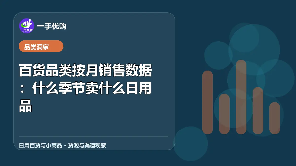 日用百货与小商品主题图：百货品类按月销售数据