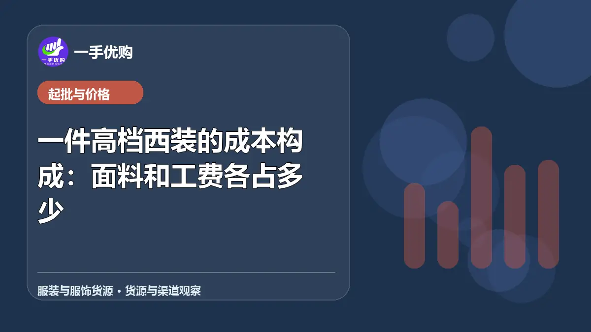 服装与服饰货源主题图：一件高档西装的成本构成