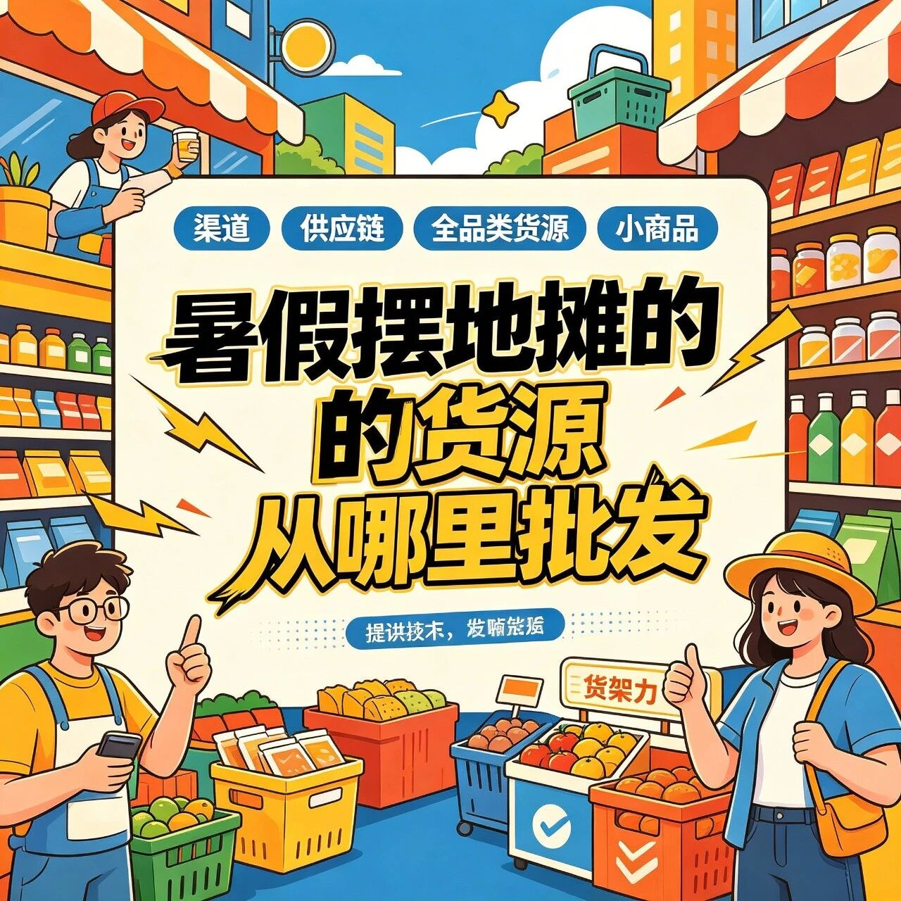 夜市摆摊进货渠道怎么找：食品饮料与日用品备货要点封面图