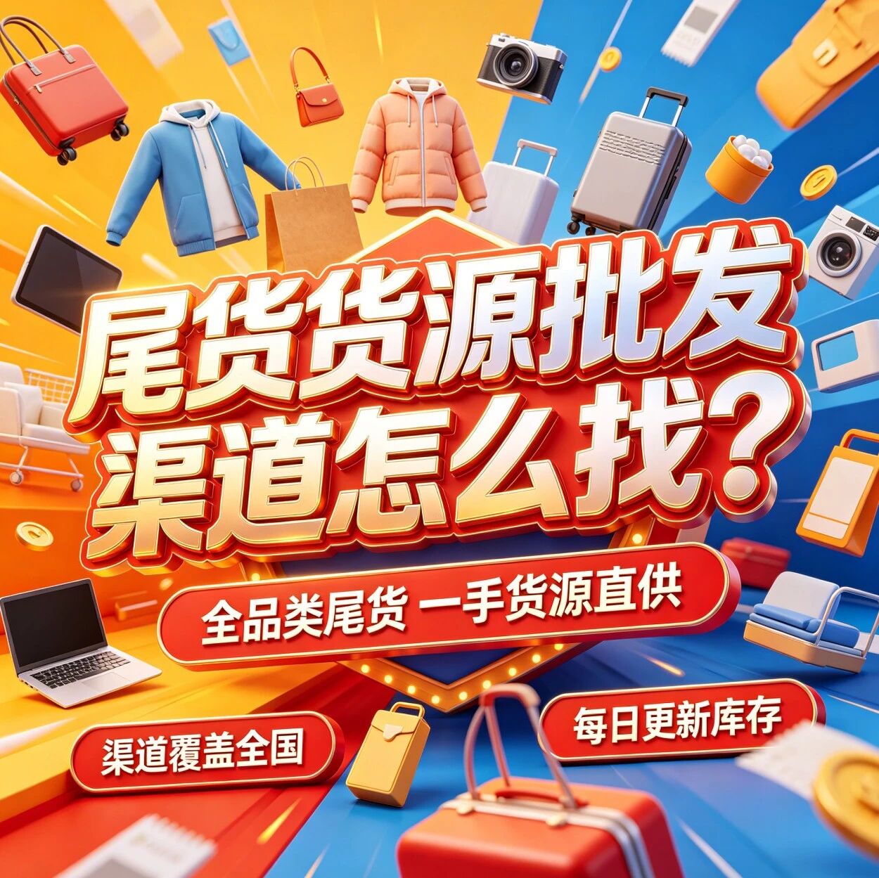 尾货货源批发渠道怎么找？尾货食品货源批发渠道和折扣食品批发货源渠道有哪些？服装尾货清仓进货去哪里？封面图