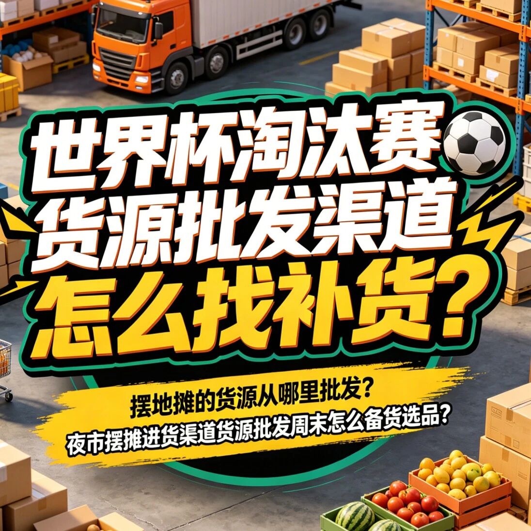 世界杯淘汰赛摆摊货源批发去哪进货？淘汰赛周边选品进货渠道有哪些？复盘淘汰赛前怎么紧急补货封面图
