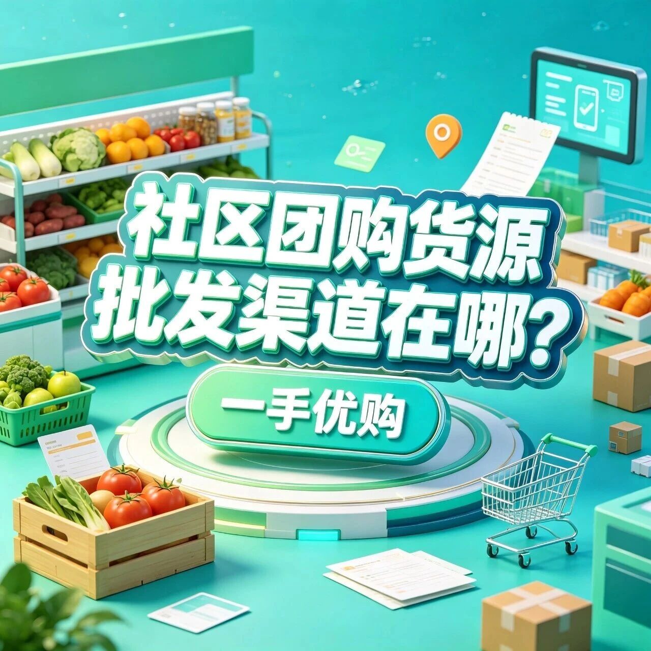 社区团购货源批发渠道在哪？团长找货怎么对接厂家？社区团购进货去哪找合适货源？封面图