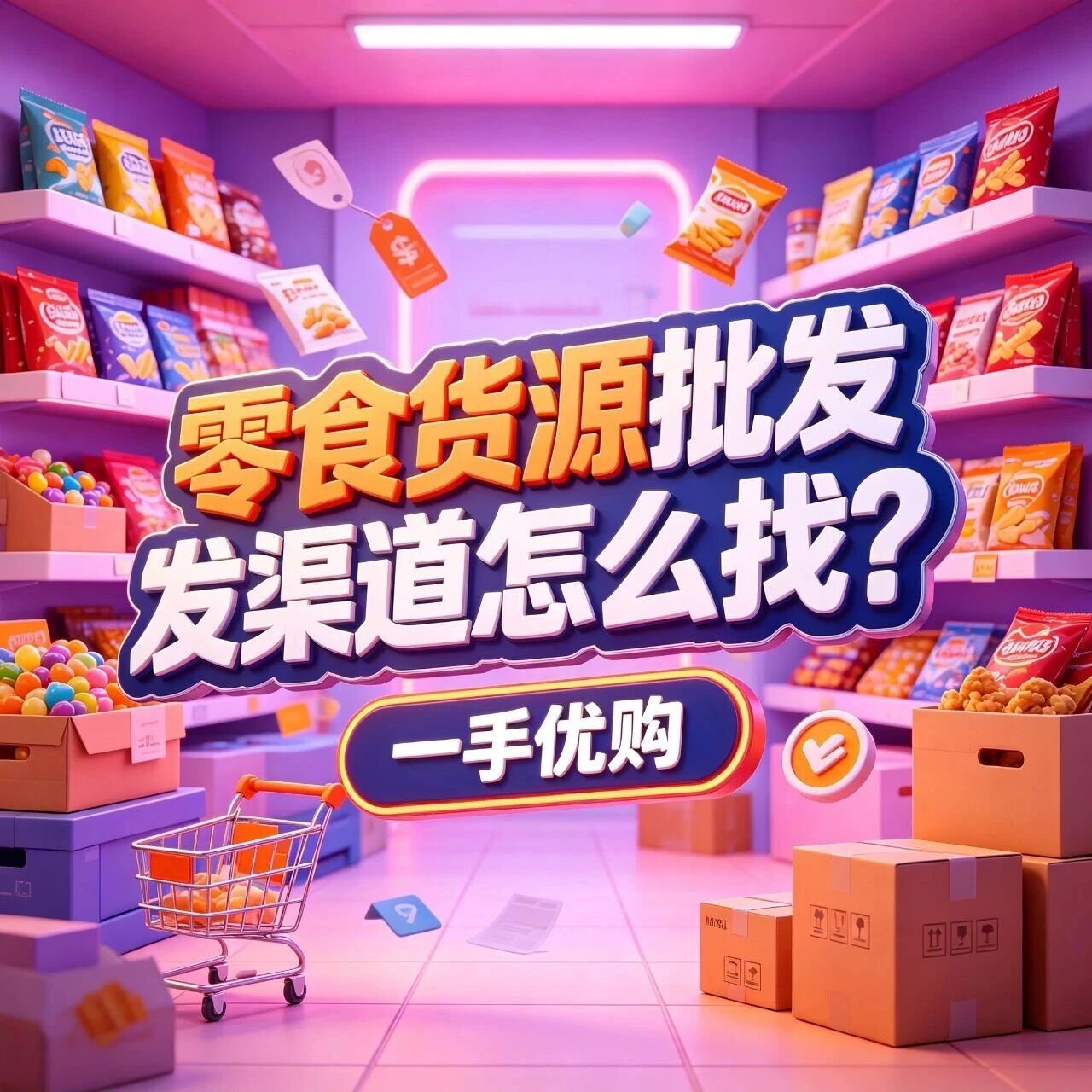 零食货源批发渠道怎么找？休闲零食进货渠道怎么对比？新手零食进货去哪找合适厂家？封面图