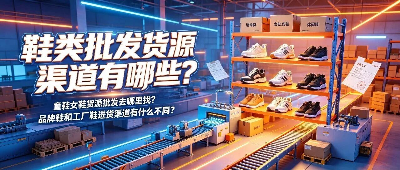 鞋类批发货源渠道有哪些？童鞋女鞋货源批发去哪里找？品牌鞋和工厂鞋进货渠道有什么不同？封面图